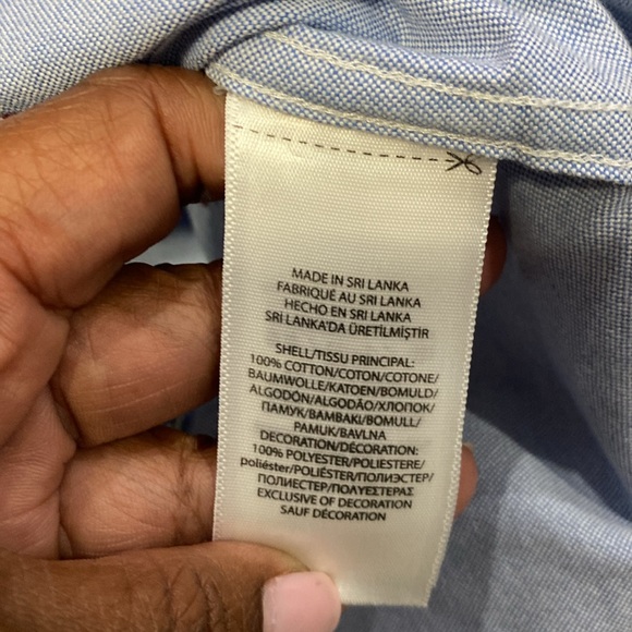 Ralph Lauren Blue Red Casual Button Shirt USA embroidered American flag sz large - Picture 10 of 10